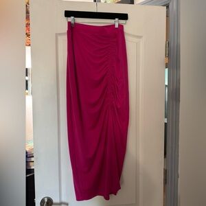 INC International Concepts Pink Maxi Pencil Skirt Ruched Night Out